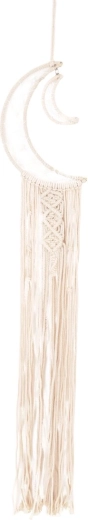 Acchiappasogni in cotone beige con motivo luna 95 cm