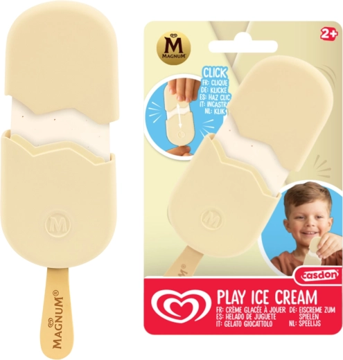 Casdon Magnum classic white – gelato su stecco giocattolo con copertura di cioccolato bianco