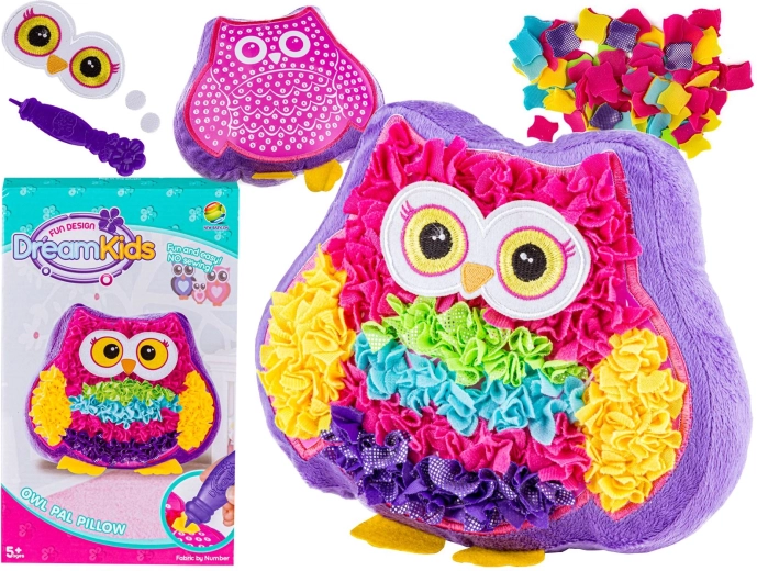 Set creativo fai-da-te cuscinetto di peluche a forma di gufo - 1 pezzo