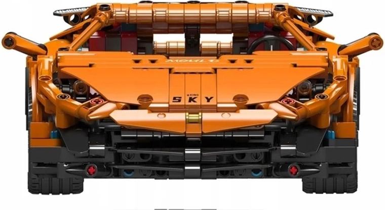 Set di costruzione auto sportiva arancione 1620 pezzi