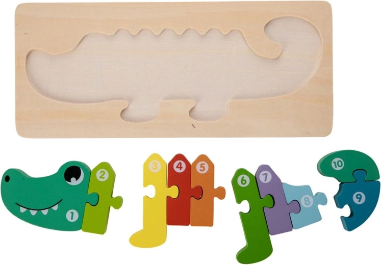 FreeON Free2Play puzzle in legno a forma di coccodrillo
