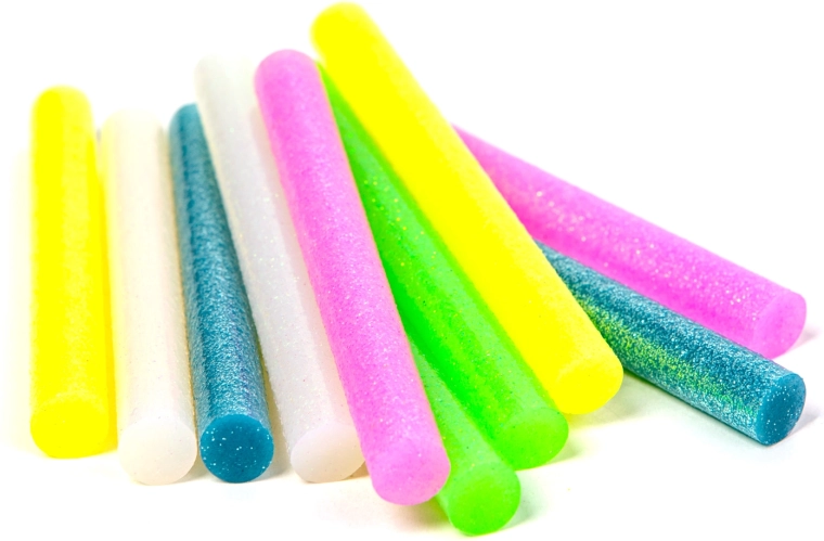 Stick di colla a caldo fluorescenti 11 × 100 mm, 10 pezzi