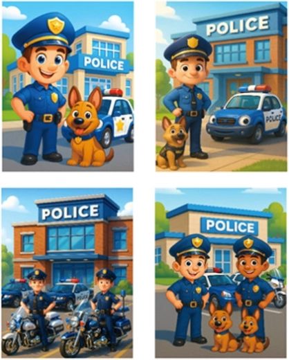 Sacchetto regalo M con motivo polizia