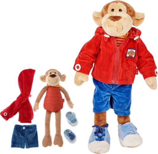 Sigikid scimmietta di peluche per imparare a vestirsi 43 cm