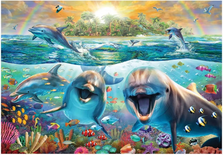 Puzzle Delfini Sorridenti XL 260 Pezzi