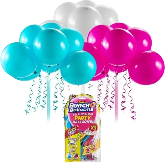 Palloncini per feste ZURU – rosa, turchese e bianco, riutilizzabili