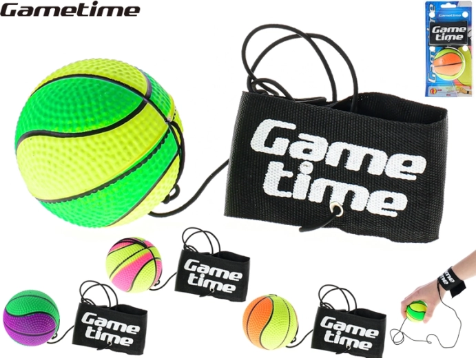Pallina da allenamento Gametime su elastico 6 cm con fascia da polso