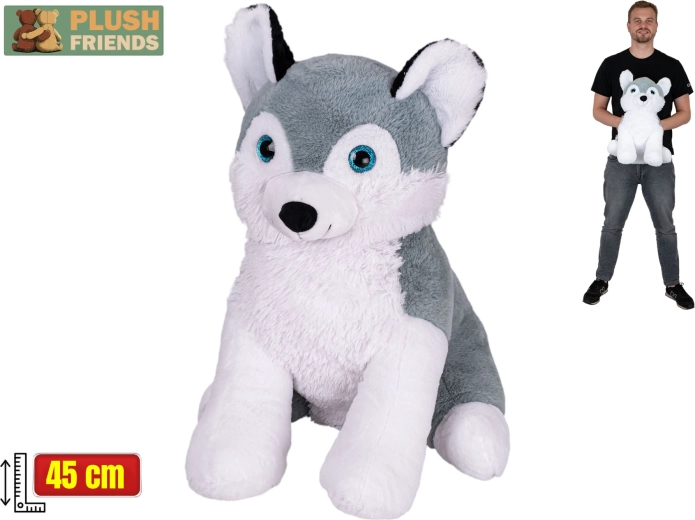 Plush Friends husky di peluche 45 cm, seduto