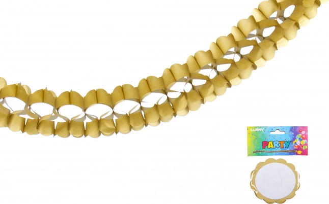 Ghirlanda di carta dorata 3,6 m