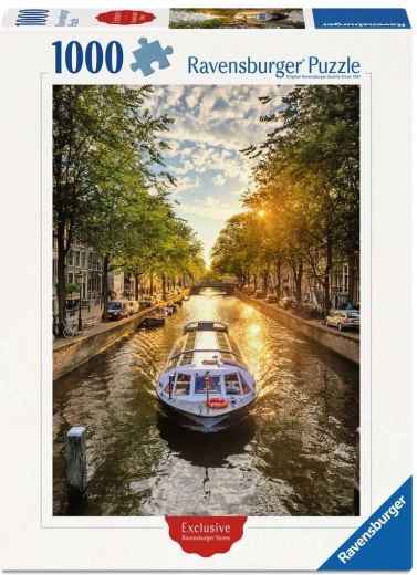 Puzzle Ravensburger crociera lungo i canali di Amsterdam 1000 pezzi