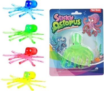 Polpo appiccicoso con ventose – giocattolo adesivo per bambini