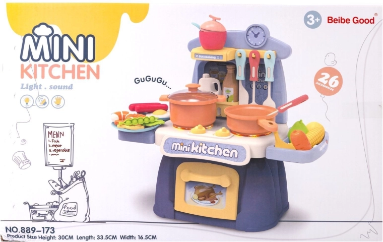 Set da cucina per bambini – fornello con accessori con effetti luminosi e sonori - 1 pezzo