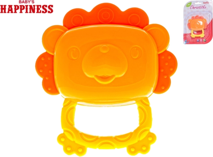 Sonaglio e massaggiagengive leoncino per neonati 9 cm