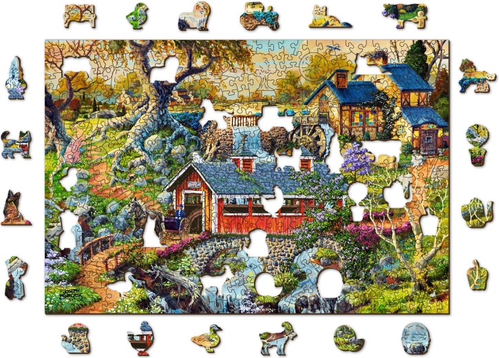 Wooden City Puzzle in legno Ponti di campagna 2 in 1, 505 pezzi ECO