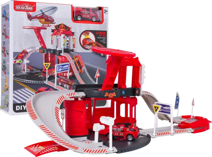 Garage dei pompieri con lanciatore