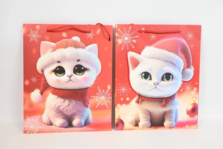 Borsa regalo con motivo festivo, formato M