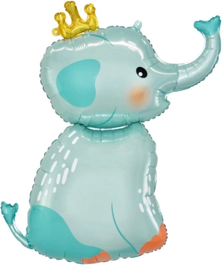 Palloncino in foil elefante con corona