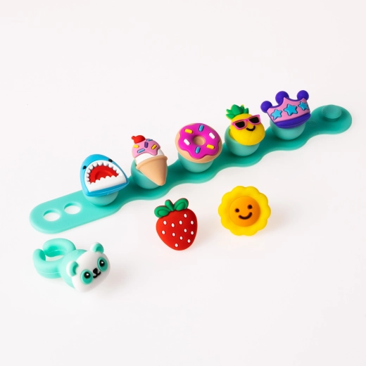Plip Charms braccialetto e anello in silicone