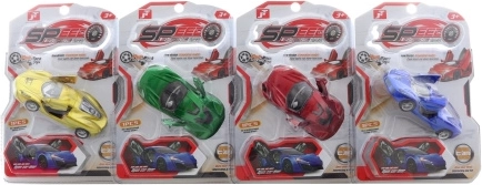 Macchinina sportiva in metallo con retrocarica e portiere apribili