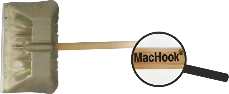 Spazzaneve in alluminio con manico in legno 130 cm