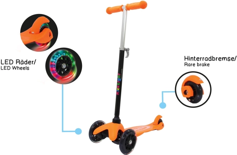 Jamara Kick light monopattino per bambini a tre ruote arancione