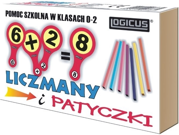 Contatore e bastoncini di legno per imparare i numeri 0–20
