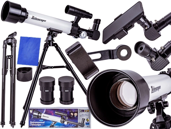 Telescopio astronomico con treppiede per principianti con accessori
