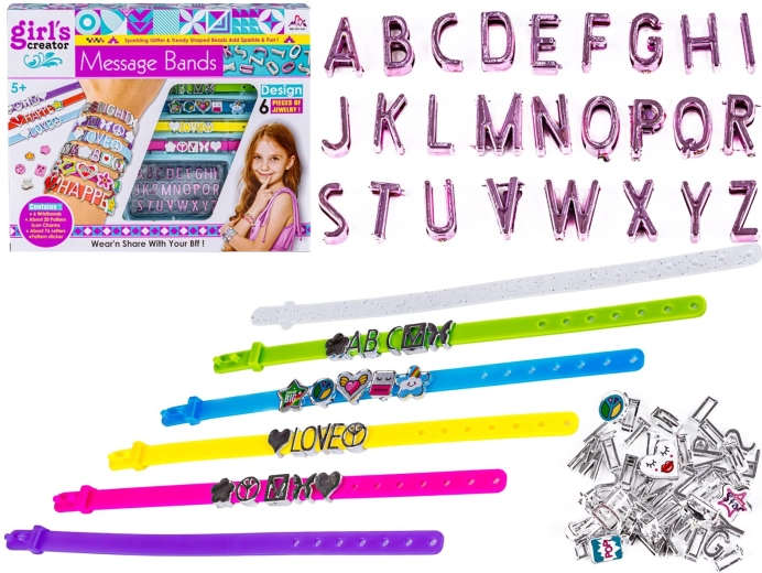 Set per realizzare braccialetti con letterine