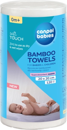 Salviette di bambù monouso Canpol Babies in rotolo 120 pz