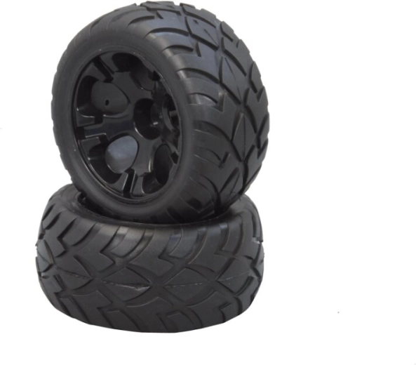 Ruota nera con pneumatico per modelli 1:10 Cocoon, Splinter e Lextron - 1 pezzo