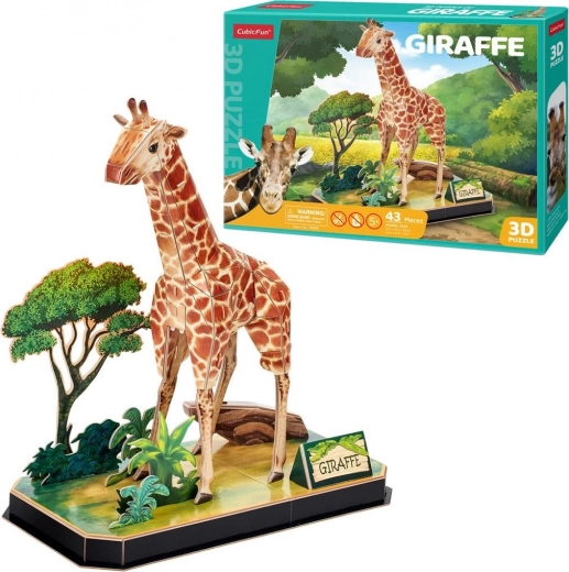 CUBICFUN puzzle 3D giraffa 43 pezzi