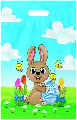 Borsa di plastica pasquale con manico