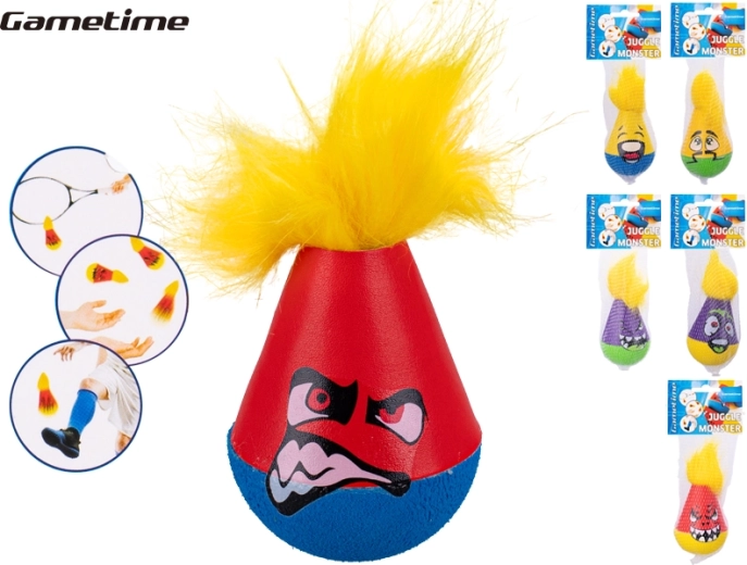 Gametime pallina da giocoleria mostriciattolo con capelli 12 cm