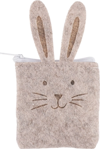 Bustina regalo in feltro con coniglietto 8,5 × 14,5 cm