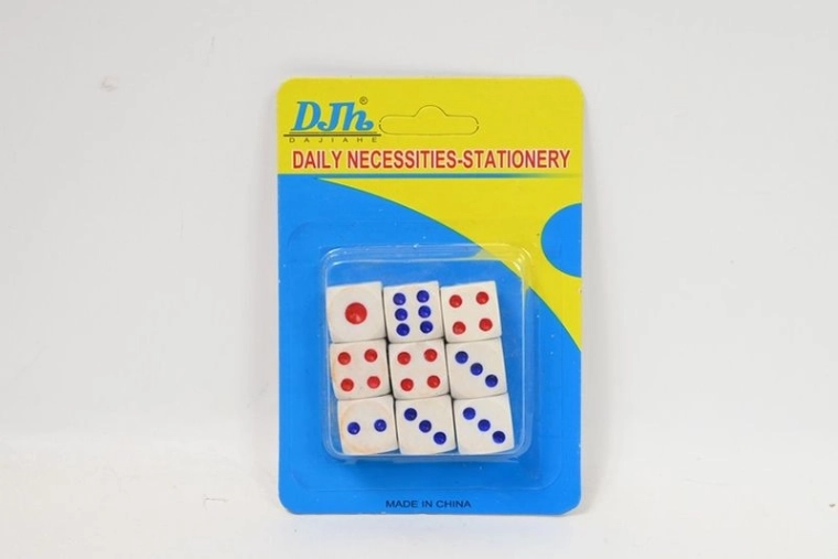 Dadi da gioco – set da 8 pezzi rosso-blu