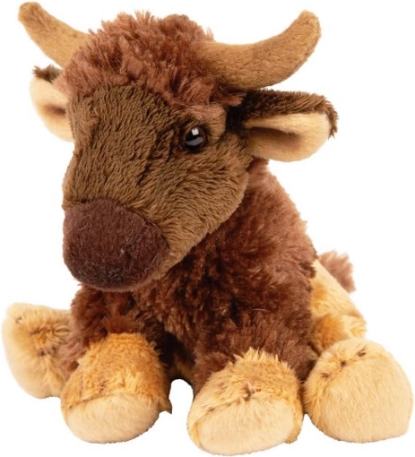 Mascotte di peluche bisonte