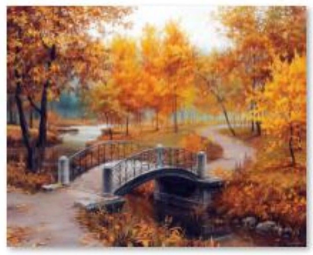 Ricamo con diamanti (diamond painting) parco in autunno 40 × 30 cm - 1 pezzo