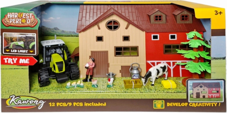 Set da fattoria con trattore con luce e suono