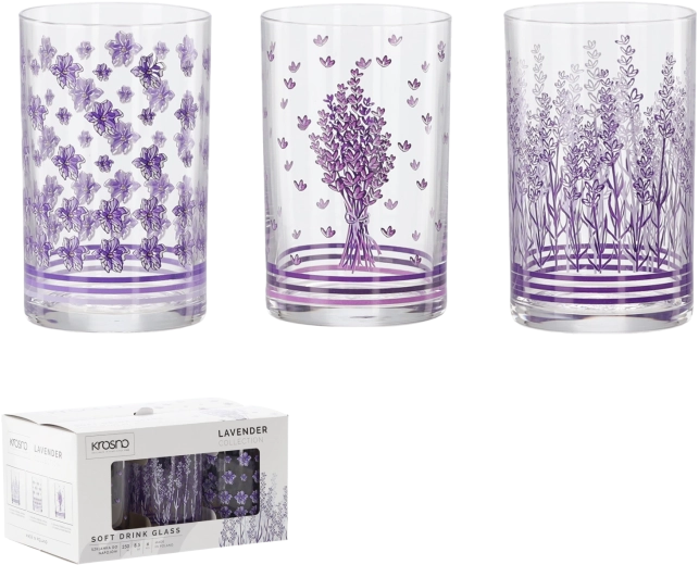 Set di bicchieri per bevande Krosno Lavender 250 ml (6 pz)