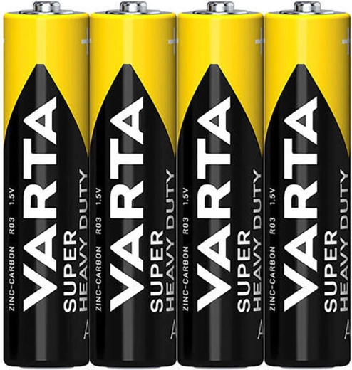 Batterie ministilo AAA VARTA SuperLife, zinco-carbonio, 4 pz