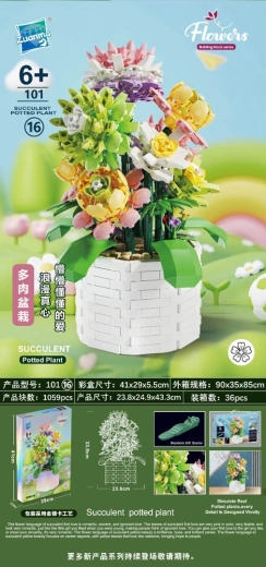 Set di costruzioni: bouquet in vaso da 1156 pezzi