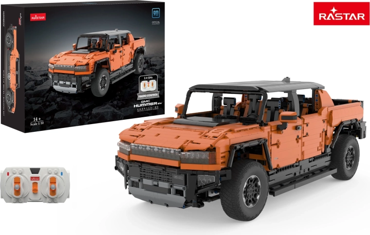 Kit di costruzione RC auto Hummer EV 1:10 arancione RASTAR