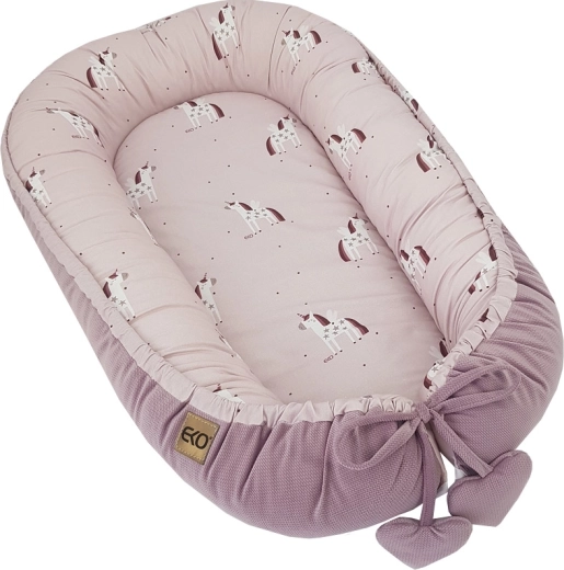 Nido in cotone bio per neonato velvet Unicorn 90 × 60 cm