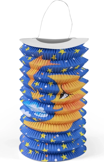 Lanterna di carta con motivo della luna 15 cm