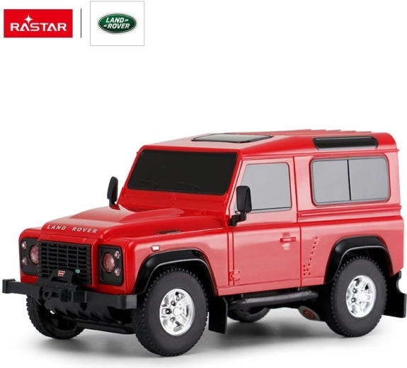 Auto RC Rastar Land Rover Defender 1:24 rosso - 1 pezzo