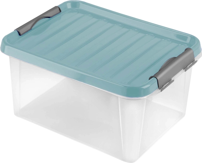 Scatola portaoggetti in plastica con coperchio HEIDRUN 14 l