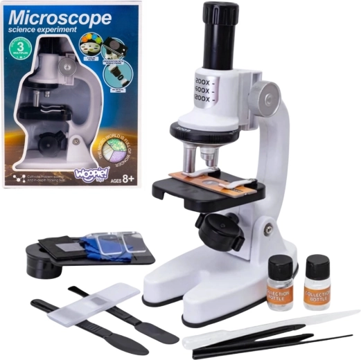 Microscopio digitale LED per bambini Woopie con ingrandimento fino a 1200× e adattatore per smartphone