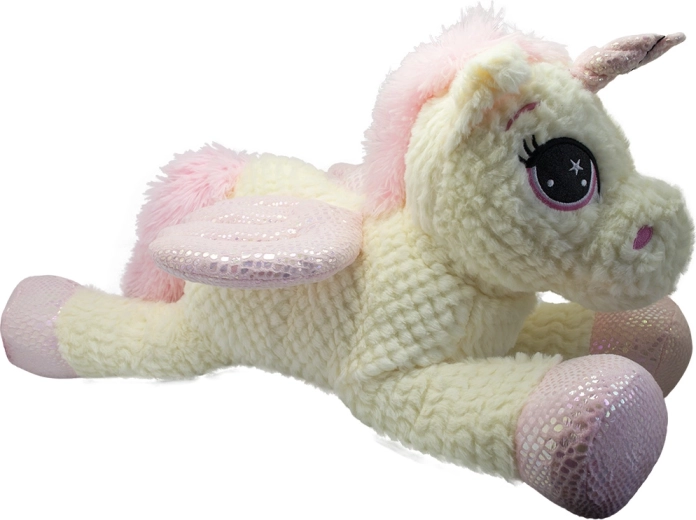 Unicorno di peluche sdraiato 60 cm