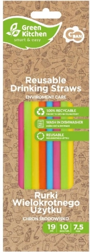 Cannucce di plastica riutilizzabili (10 pz)