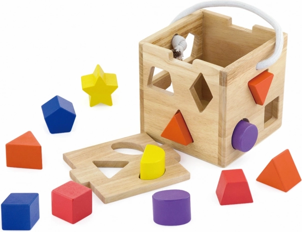 Inserto in legno a forma di cubo con forme STUDO WOOD